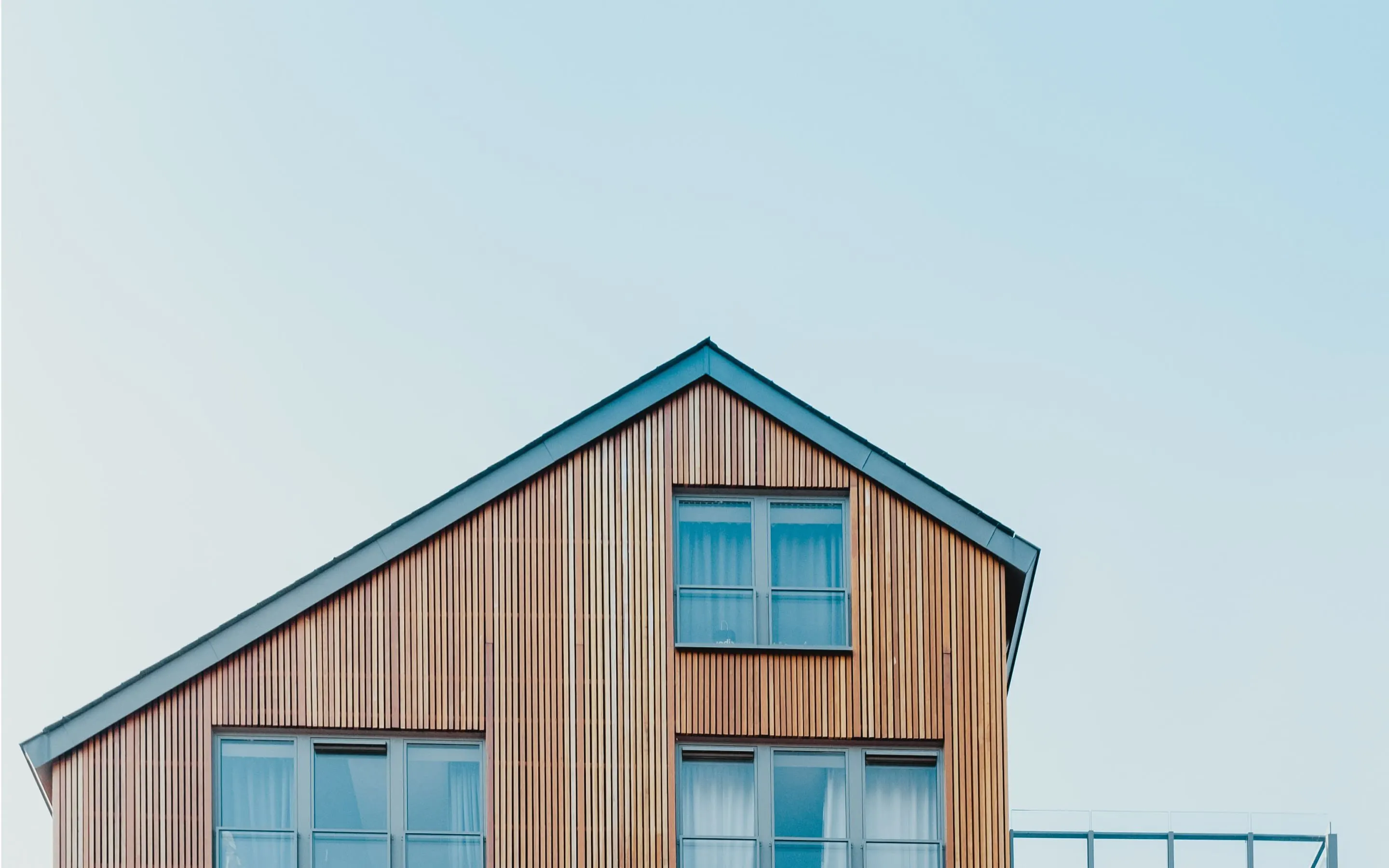 House and blue skys