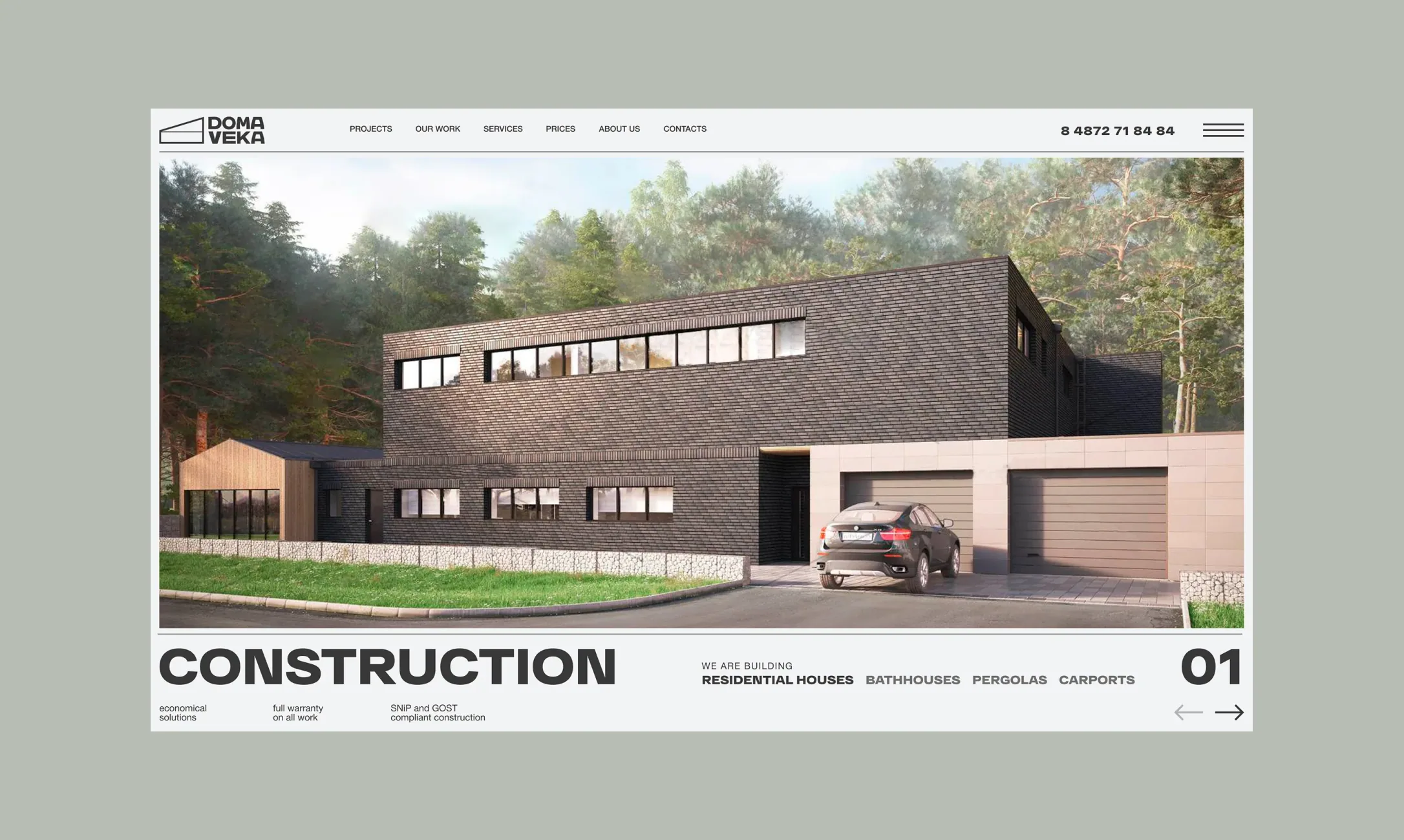 Doma veka — corporate site