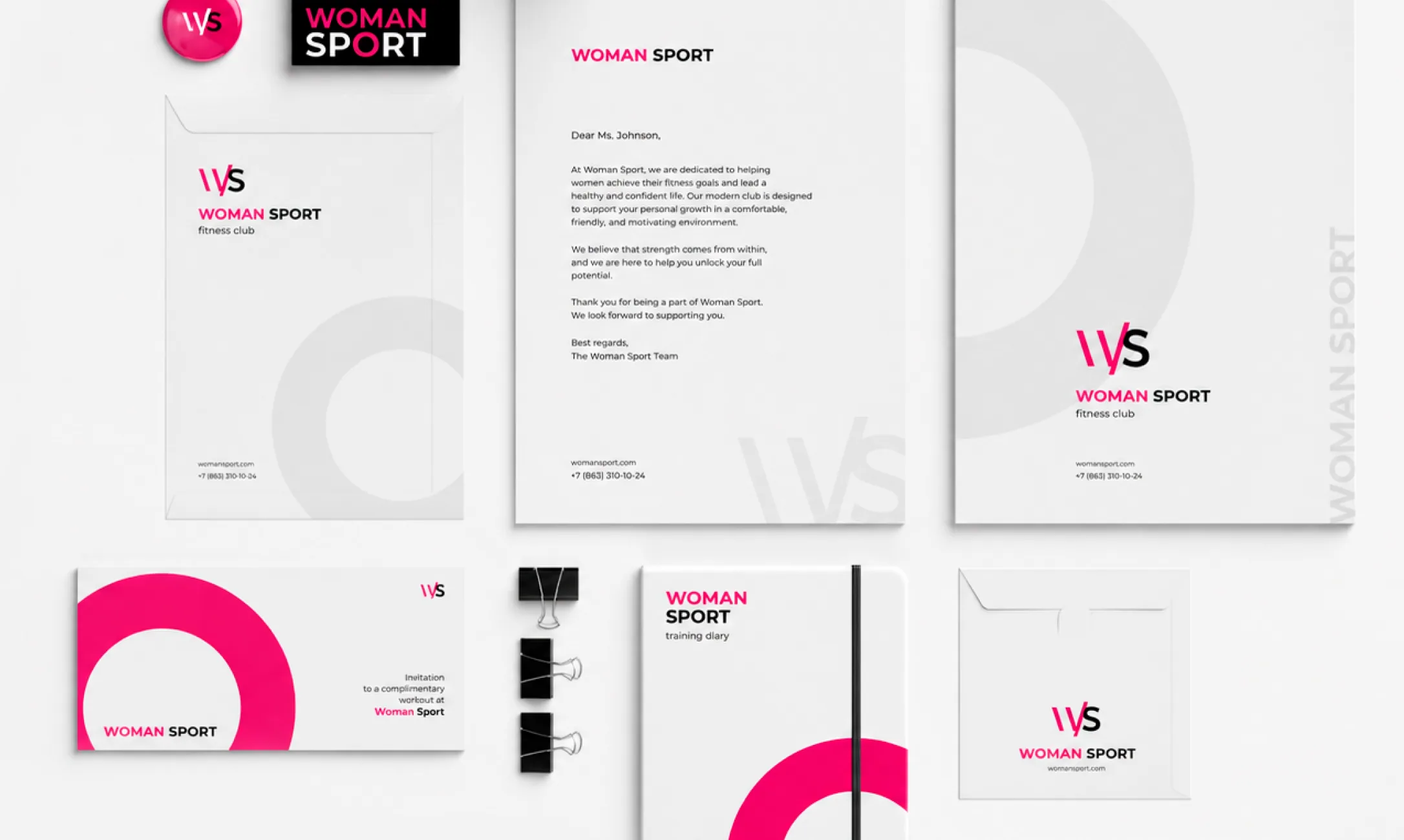 Woman sport — logo and corporate identity